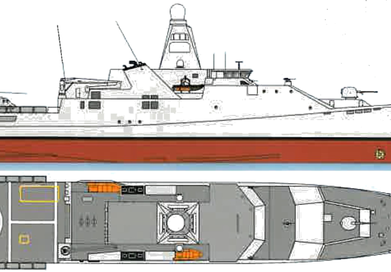 Корабль Hr.Ms. Holland P840 [Patrol Vessel] - чертежи, габариты, рисунки